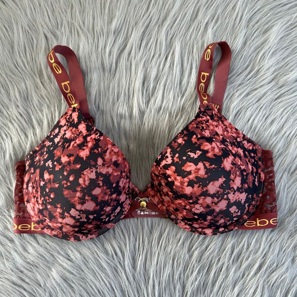 Bebe Push Up Bra Womens Size 36D Underwire‎ Back Closure Padded